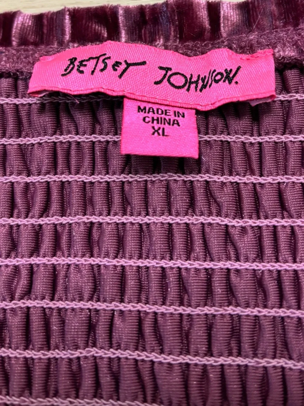 Betsey Johnson Velvet Velour Party Dress in Mauve Pink - Size XL - Picture 4 of 6